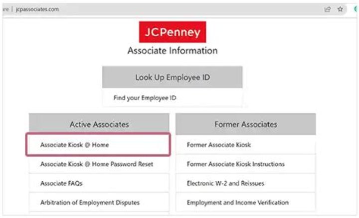 Jcp Associate Kiosk Portal