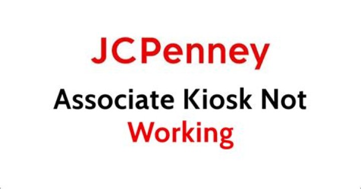 Jcpenney Associate Kiosk Not Working